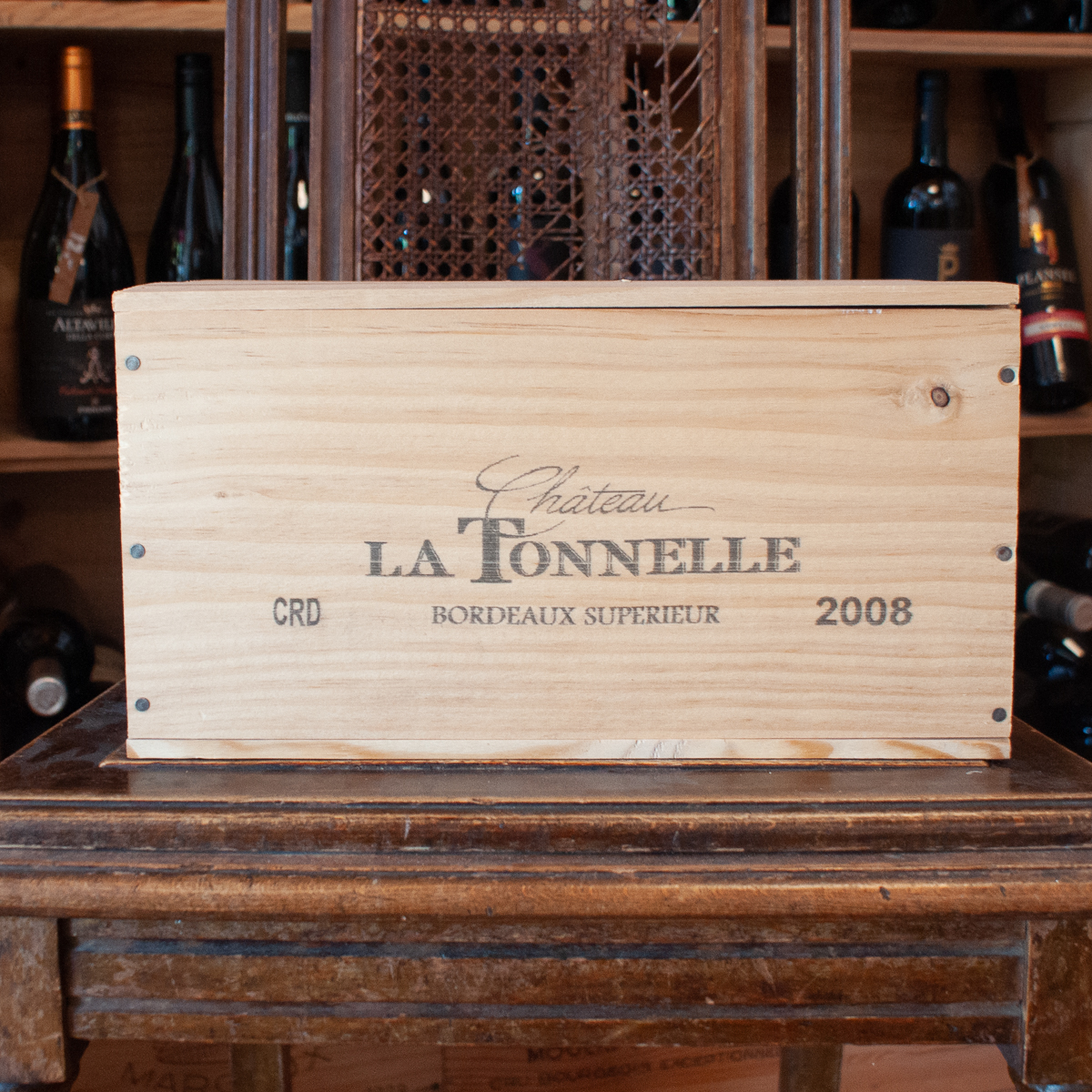 Cassetta di legno originale del Château La Tonnelle 2008